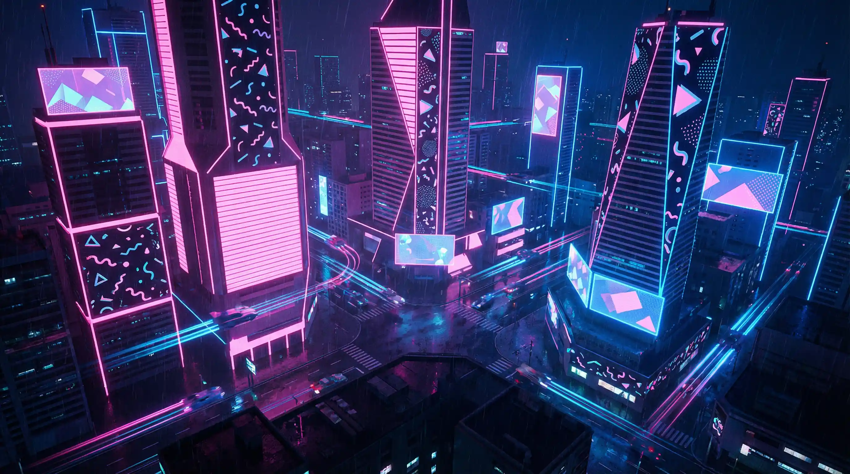开户网站 赛博不夜城全景夜景